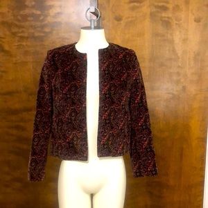 Vintage Velvet Crop Blazer